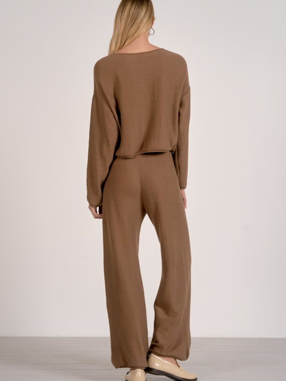 NWT ELAN Caramel Drawstring Wide Leg Pants - Picture 6 of 7